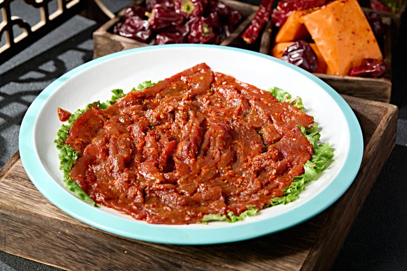 重庆火锅食材麻辣牛肉图片