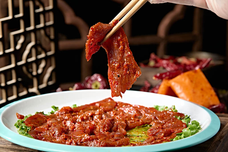重庆火锅食材麻辣牛肉图片