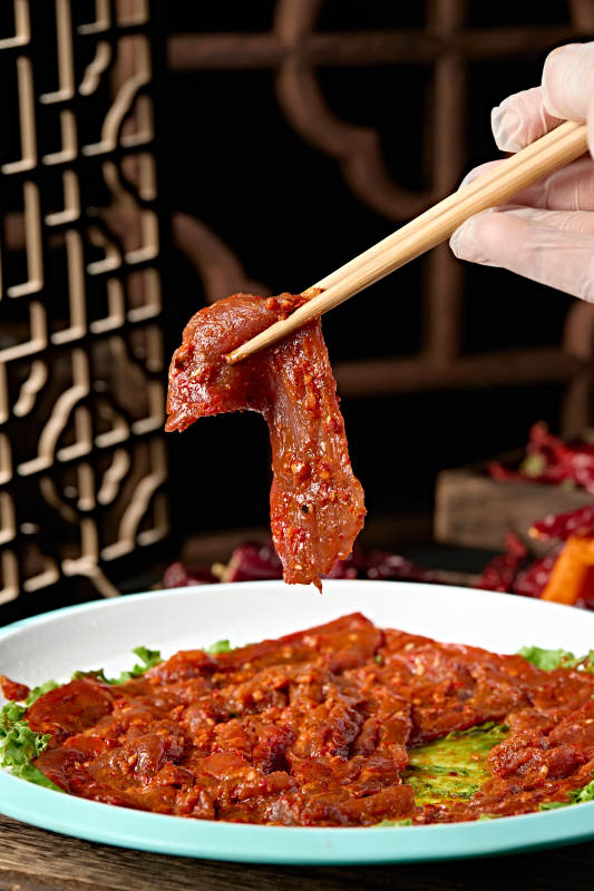 重庆火锅食材麻辣牛肉图片
