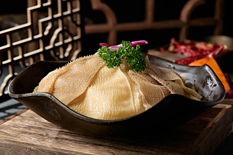 重庆火锅食材鲜嫩大片毛肚图片