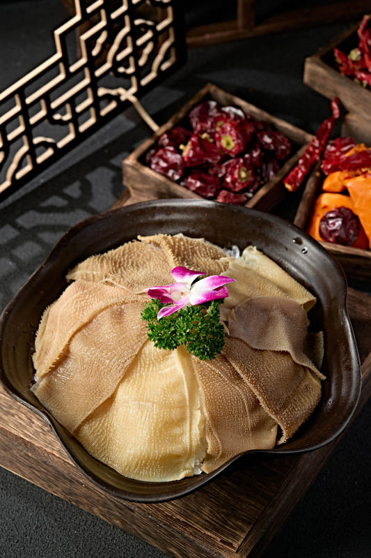 重庆火锅食材鲜嫩大片毛肚图片