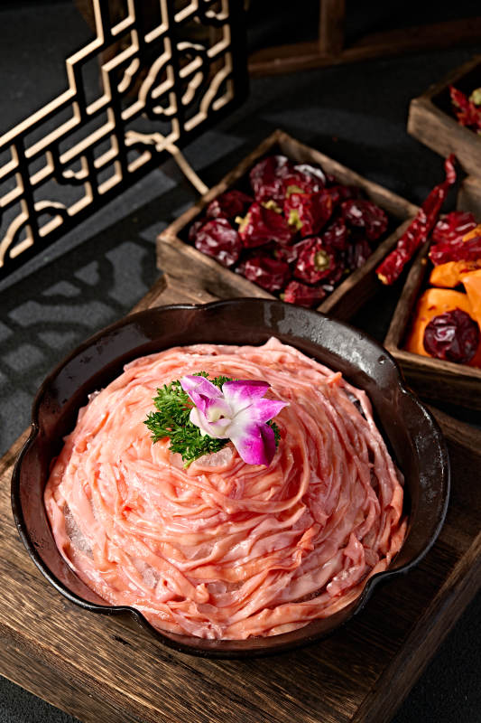 重庆火锅食材鲜嫩鸭肠图片