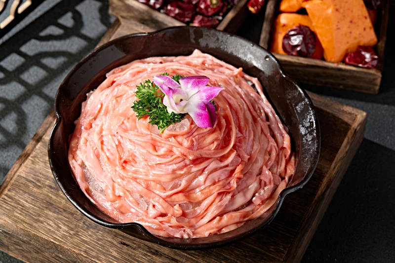 重庆火锅食材鲜嫩鸭肠图片