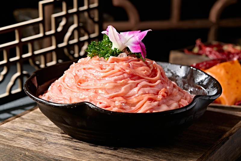 重庆火锅食材鲜嫩鸭肠图片