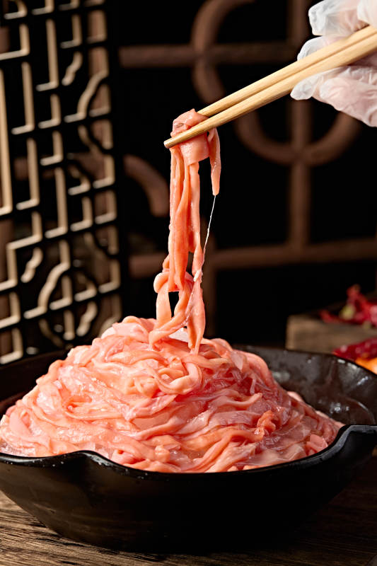 重庆火锅食材鲜嫩鸭肠图片