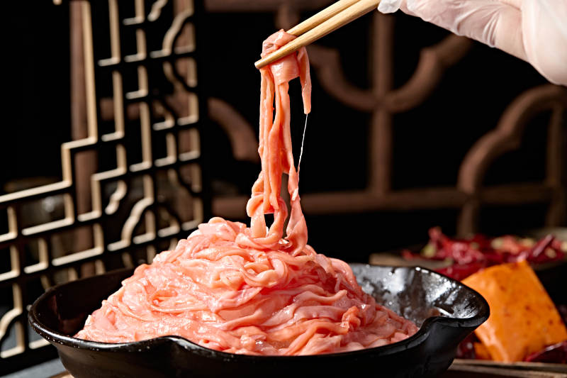 重庆火锅食材鲜嫩鸭肠图片