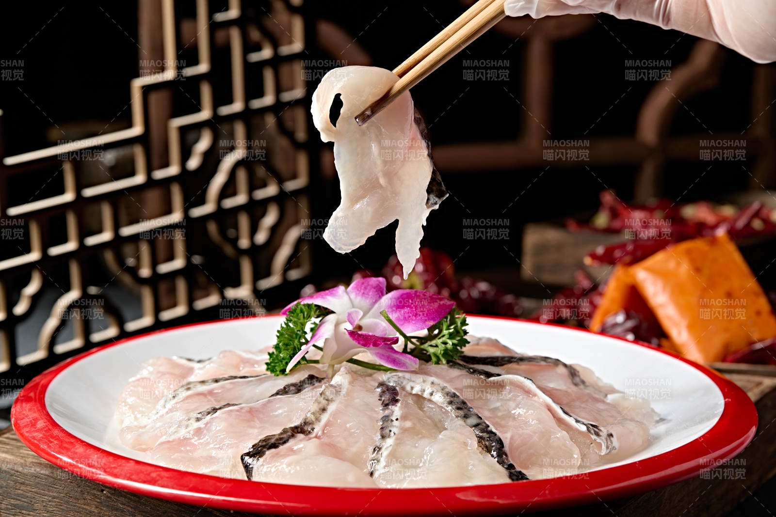 川渝火锅涮品食材生鲜草鱼片图片