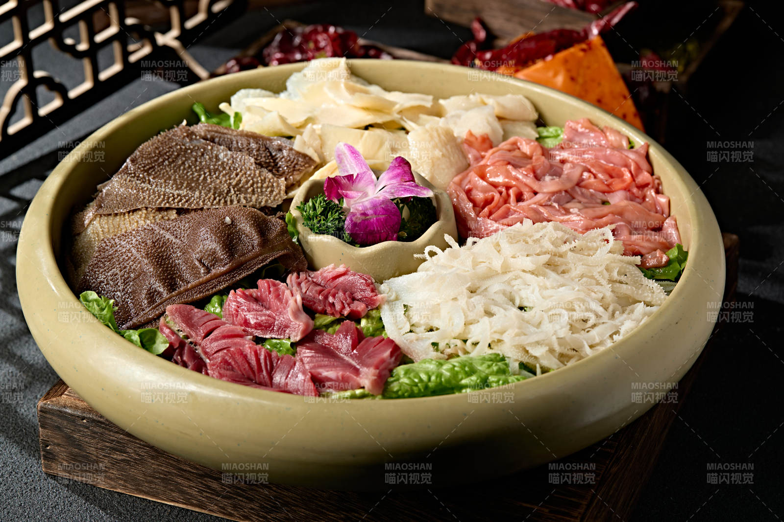 火锅涮品食材五福临门荤菜大拼盘图片