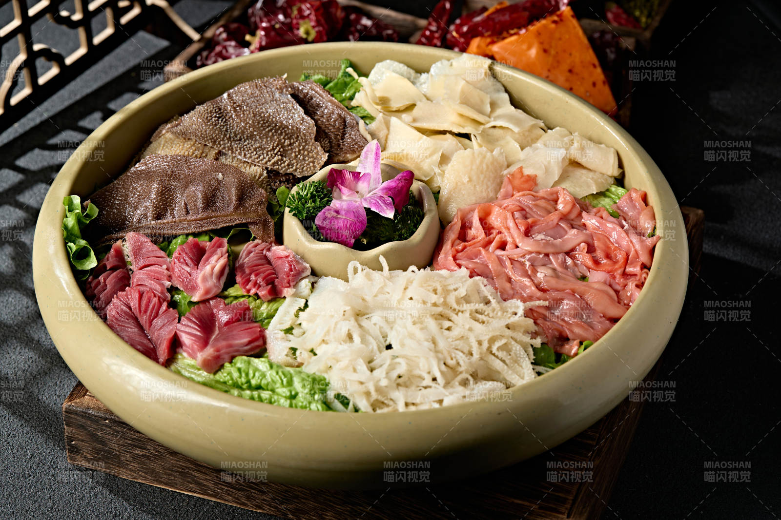 火锅涮品食材五福临门荤菜大拼盘图片