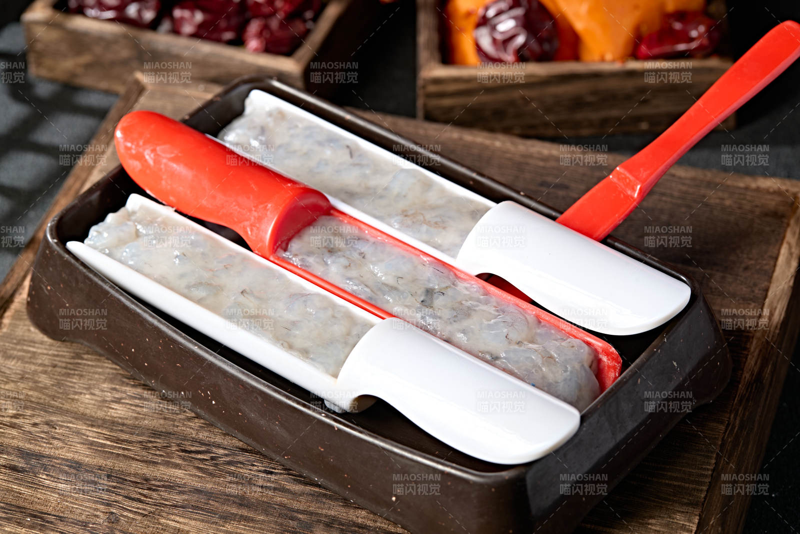 火锅涮品食材鲜嫩虾滑虾泥虾肉糜图片