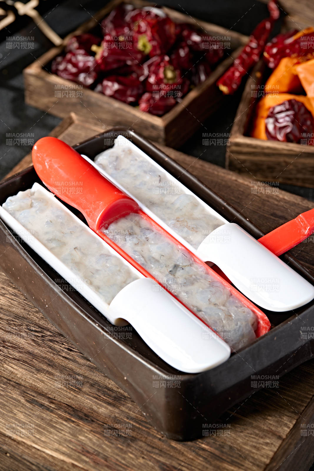 火锅涮品食材鲜嫩虾滑虾泥虾肉糜图片