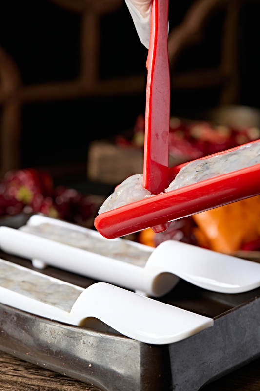 火锅涮品食材鲜嫩虾滑虾泥虾肉糜图片