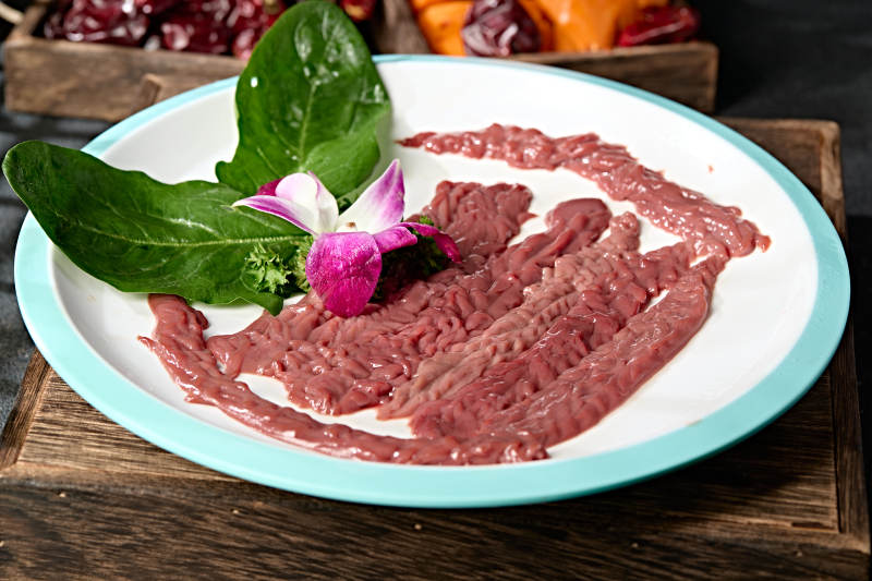 火锅涮品食材新鲜猪腰切片图片