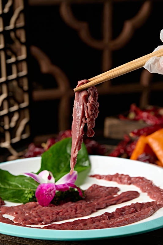 火锅涮品食材新鲜猪腰切片图片