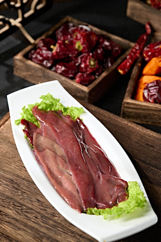 重庆火锅食材大刀猪肝片图片