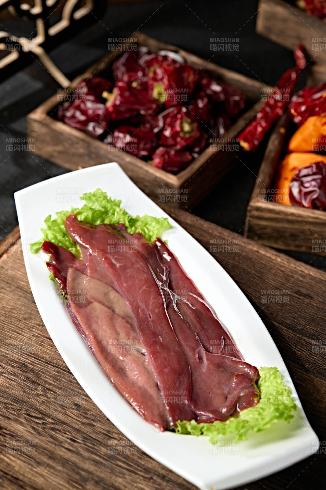 重庆火锅食材大刀猪肝片图片