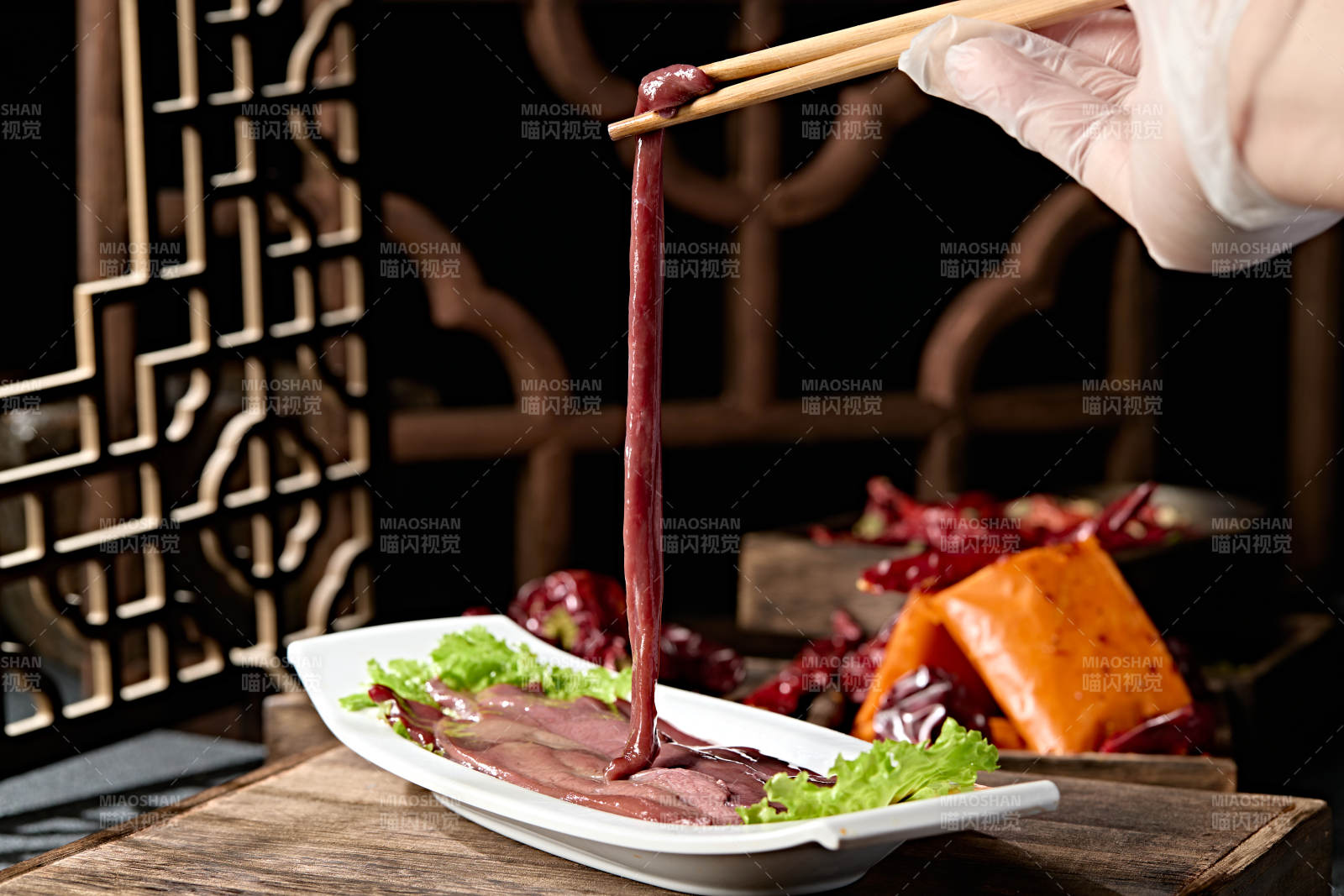 重庆火锅食材大刀猪肝片图片