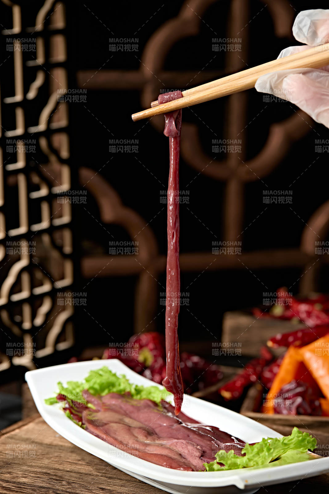 重庆火锅食材大刀猪肝片图片