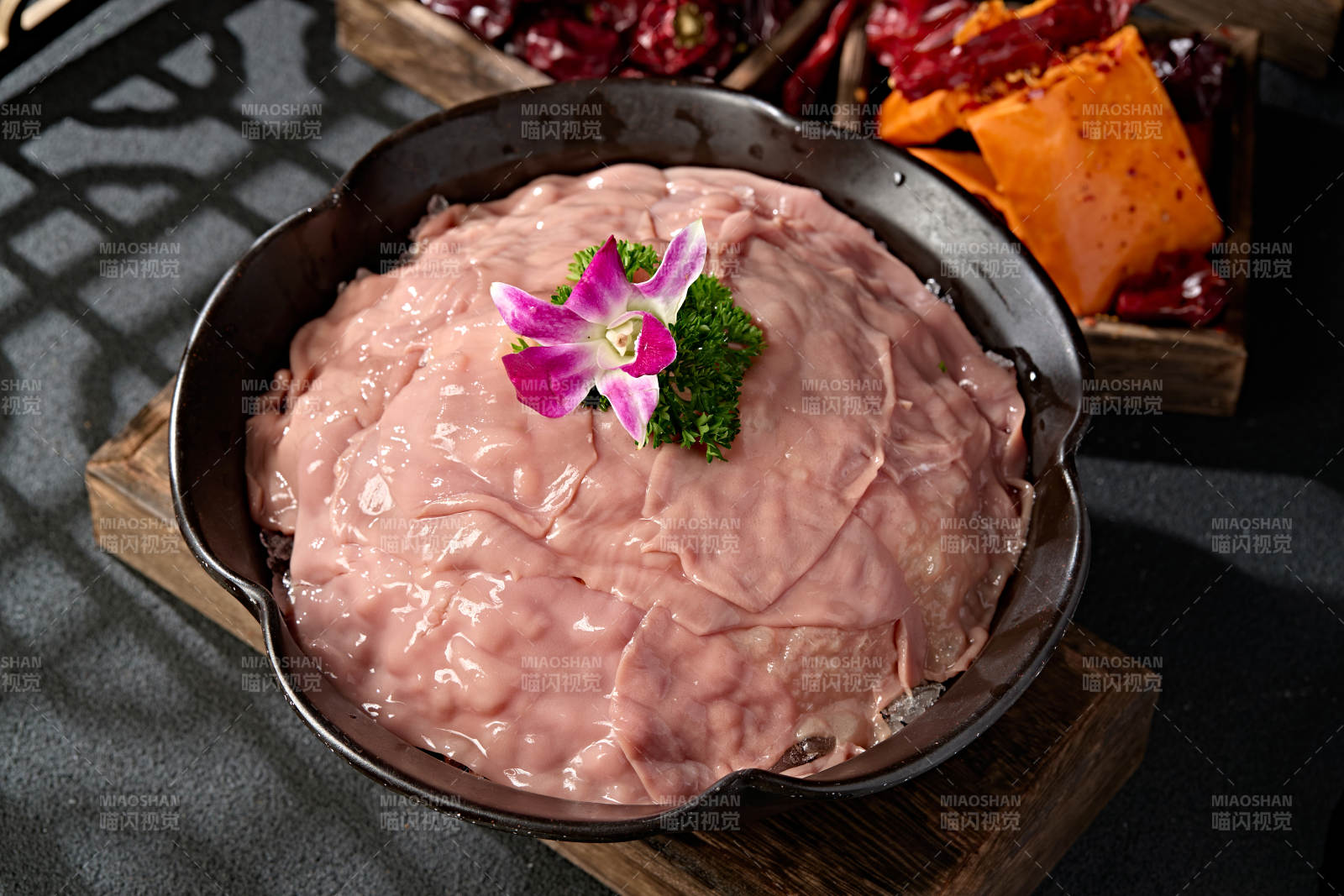 重庆火锅食材大刀猪腰片图片