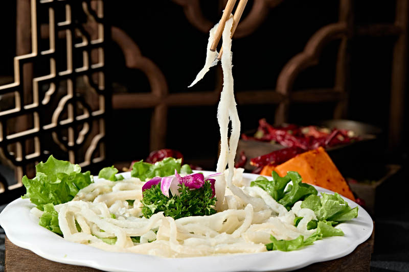 火锅涮品食材牛金钱肚丝图片