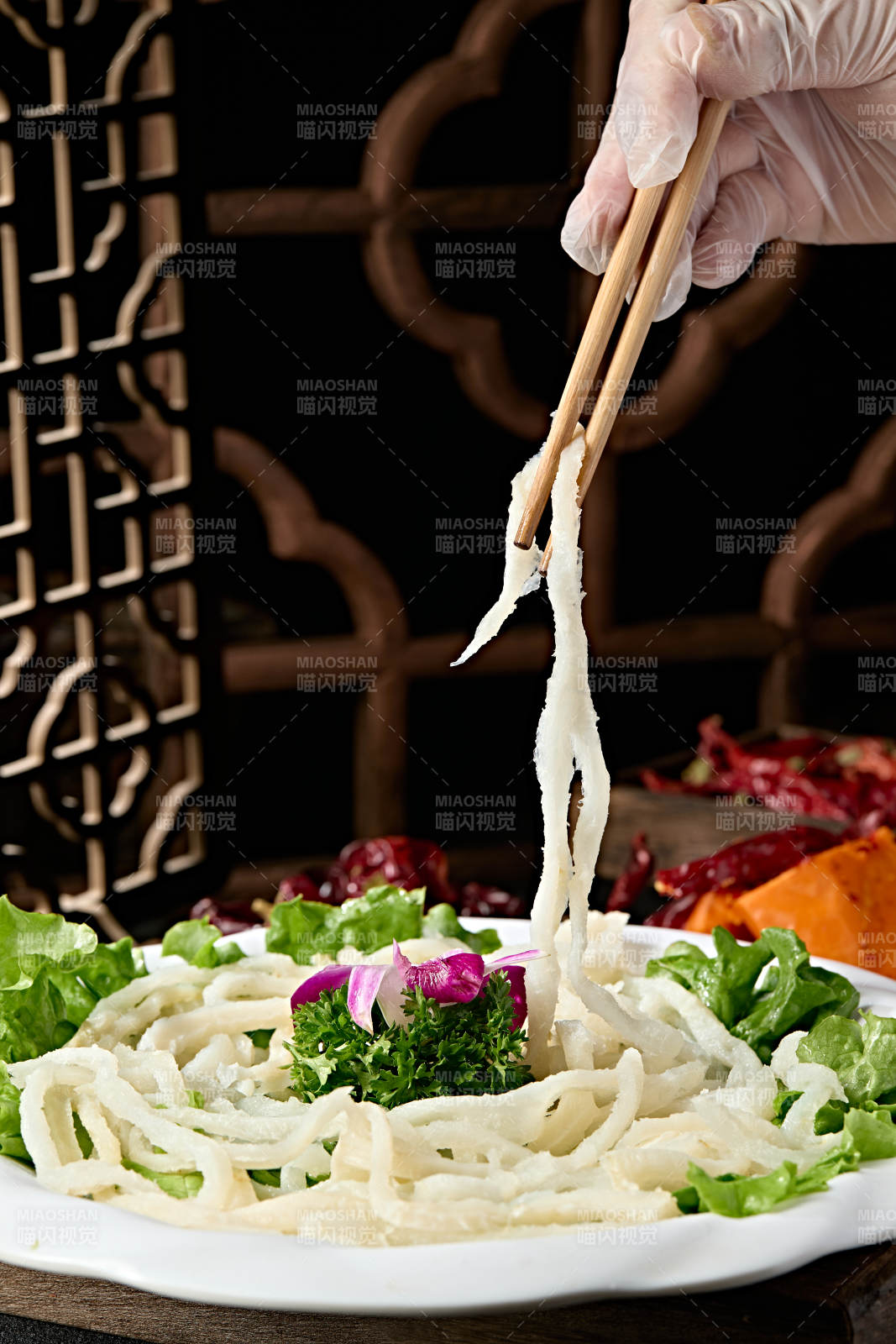 火锅涮品食材牛金钱肚丝图片