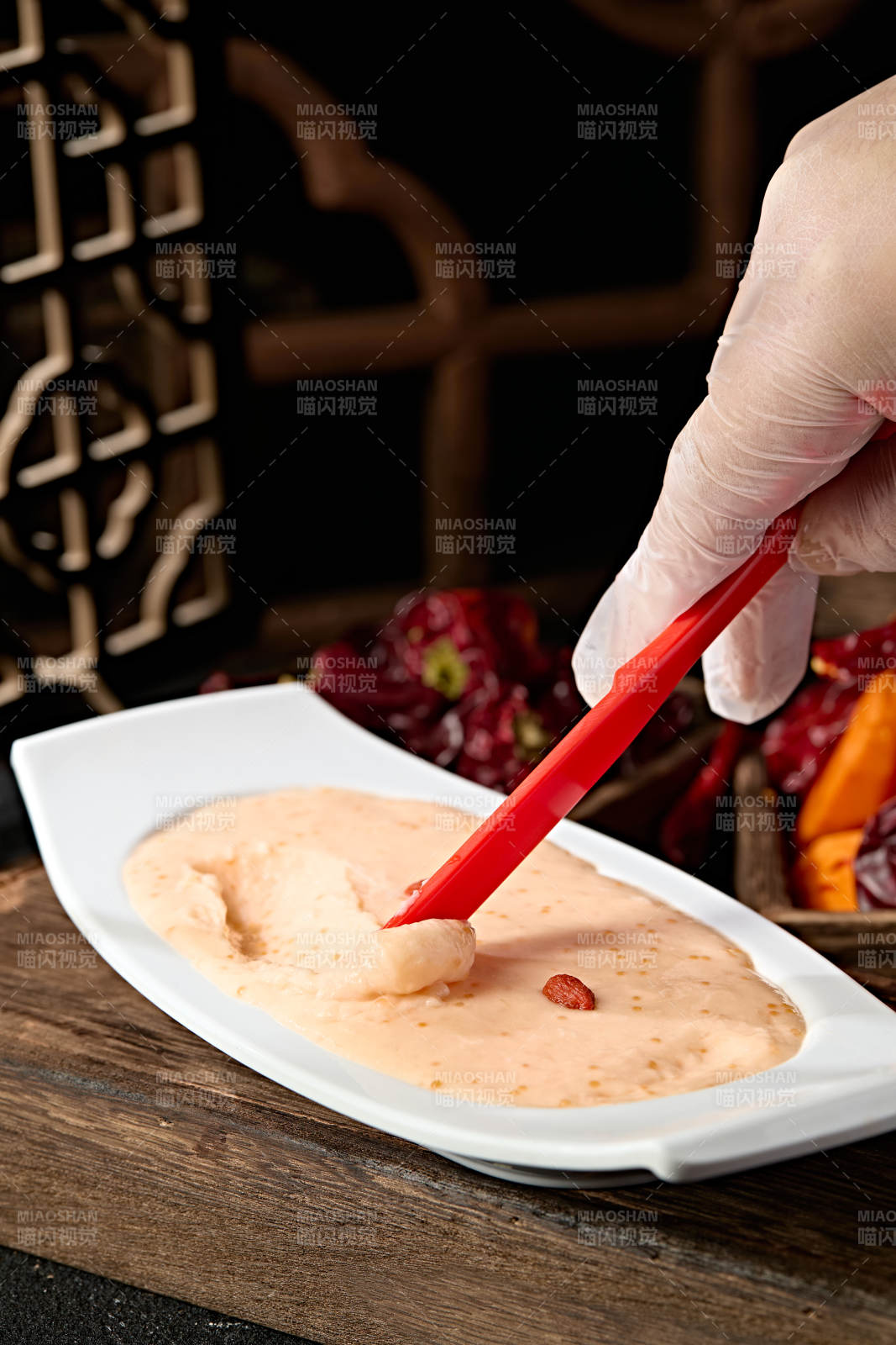 川渝火锅涮品墨鱼泥滑墨鱼糜滑图片