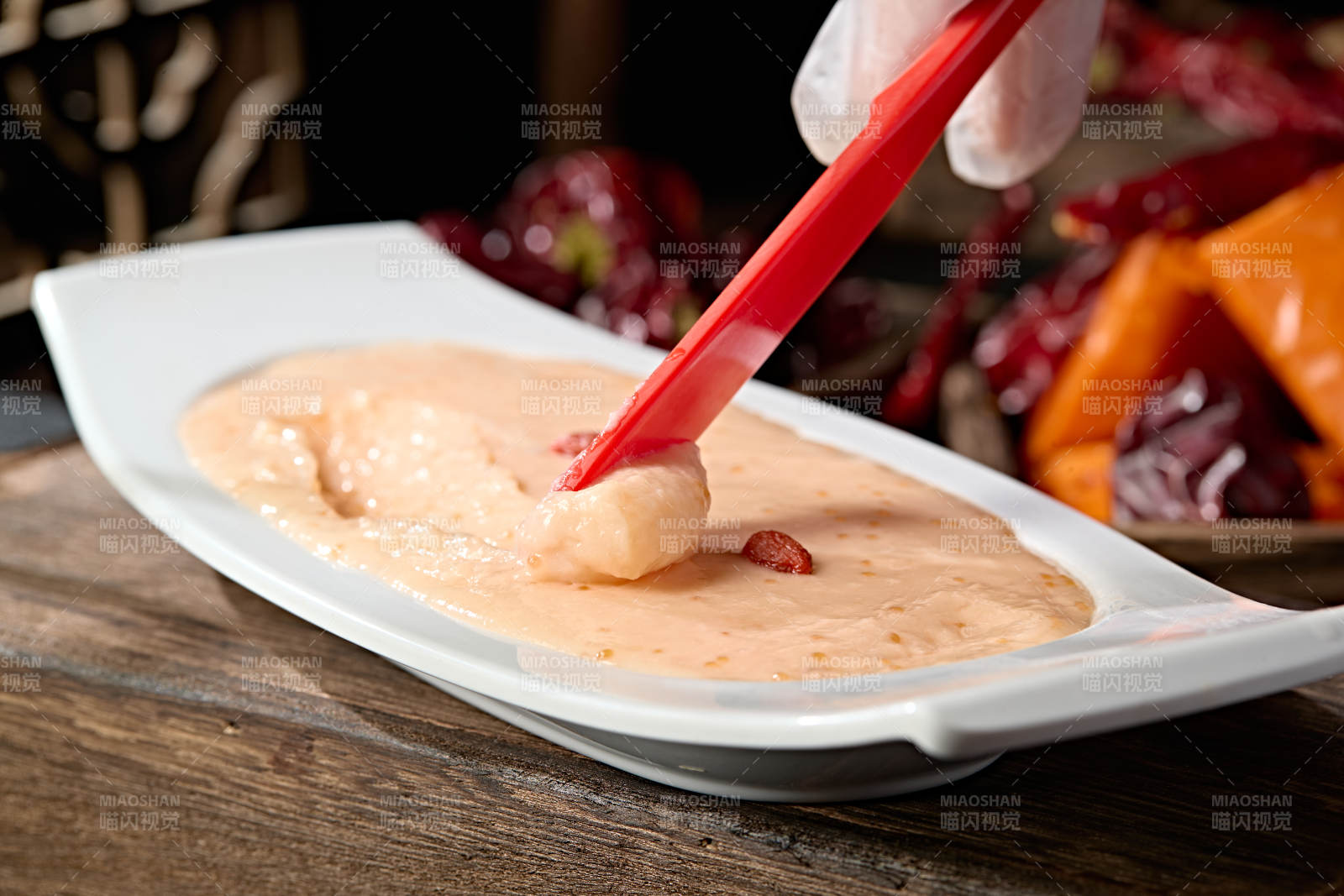 川渝火锅涮品墨鱼泥滑墨鱼糜滑图片