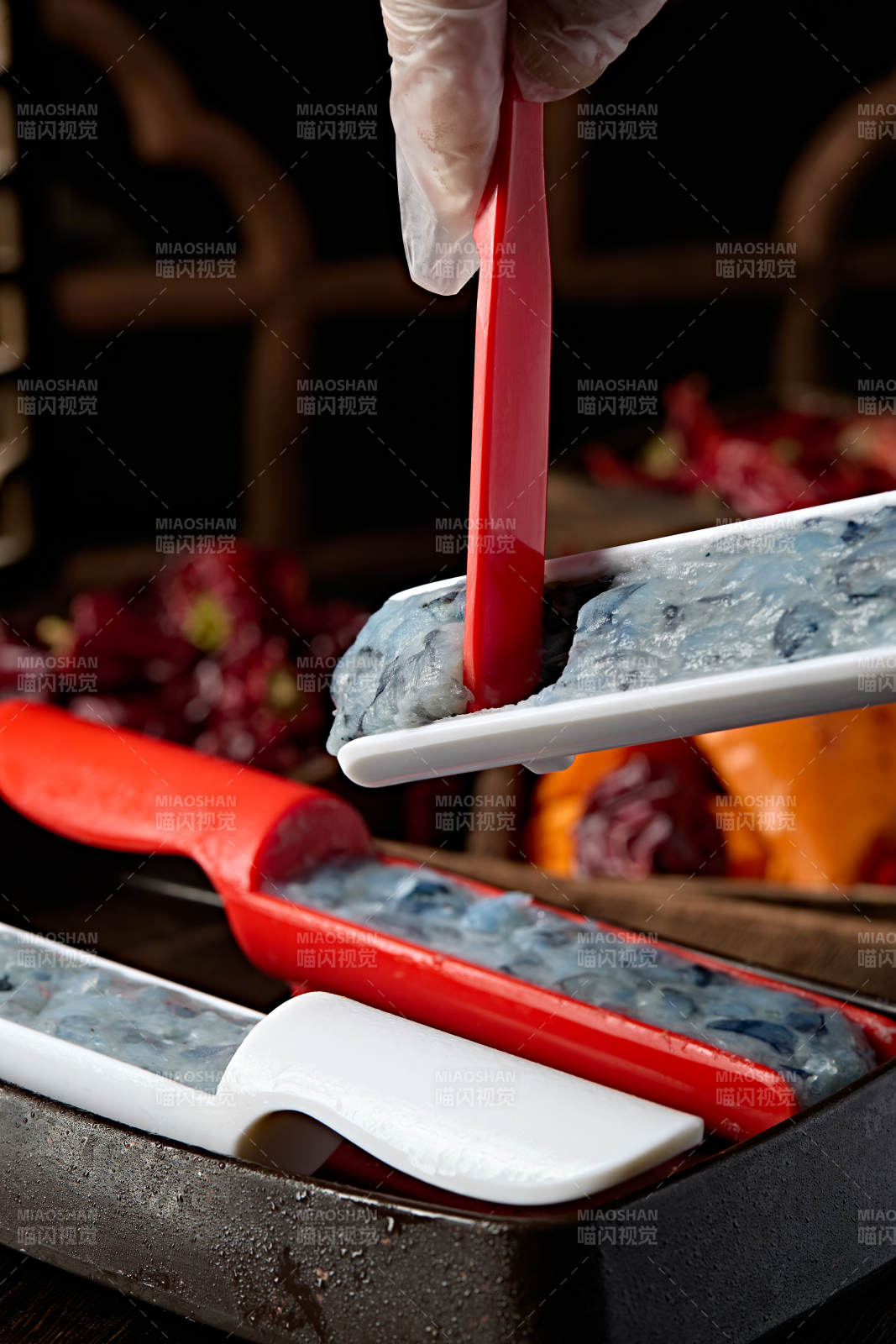 火锅涮品食材黑虎虾滑虾黑虎虾泥图片