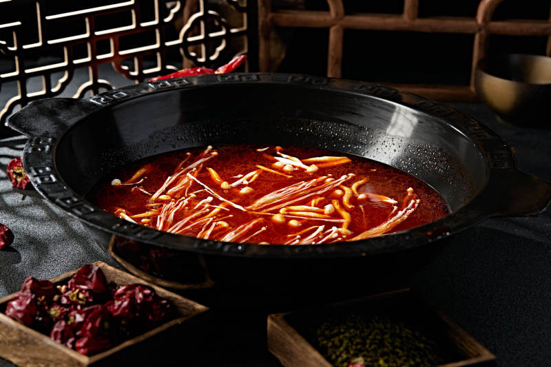 川渝火锅锅底菌菇番茄汤图片