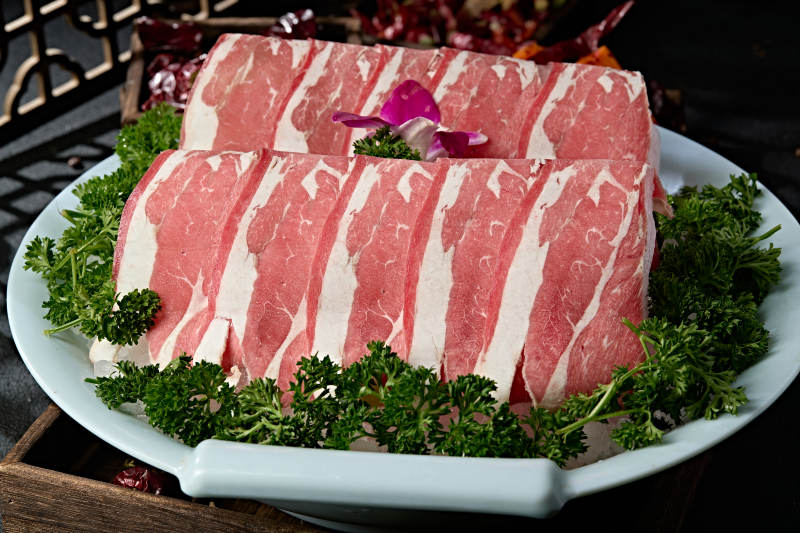 极品火锅食材上脑和牛切片图片