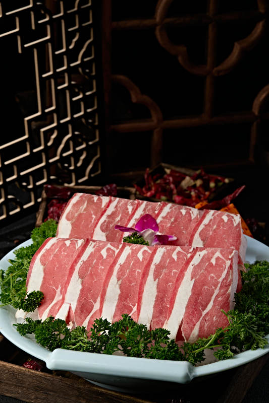 极品火锅食材上脑和牛切片图片