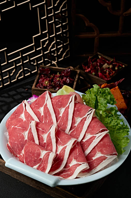 极品火锅食材上脑和牛切片图片