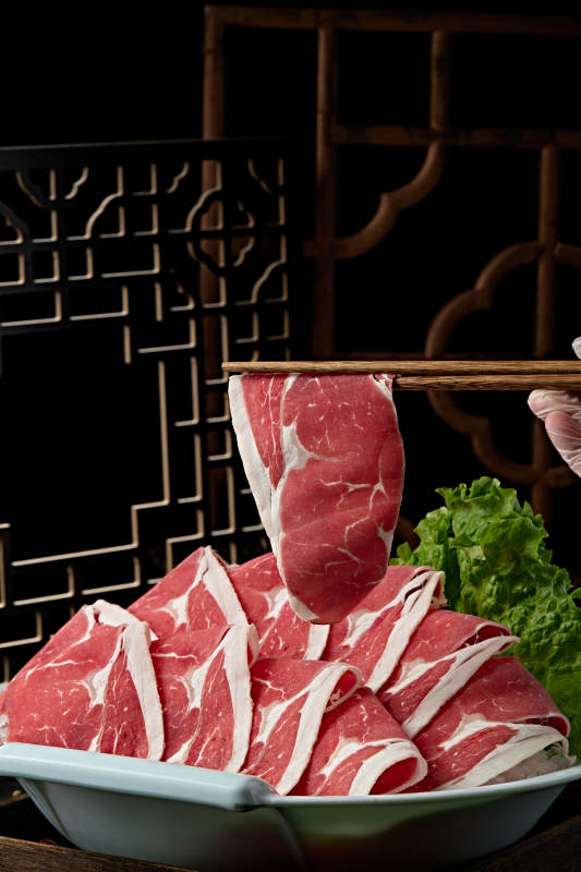 极品火锅食材上脑和牛切片图片