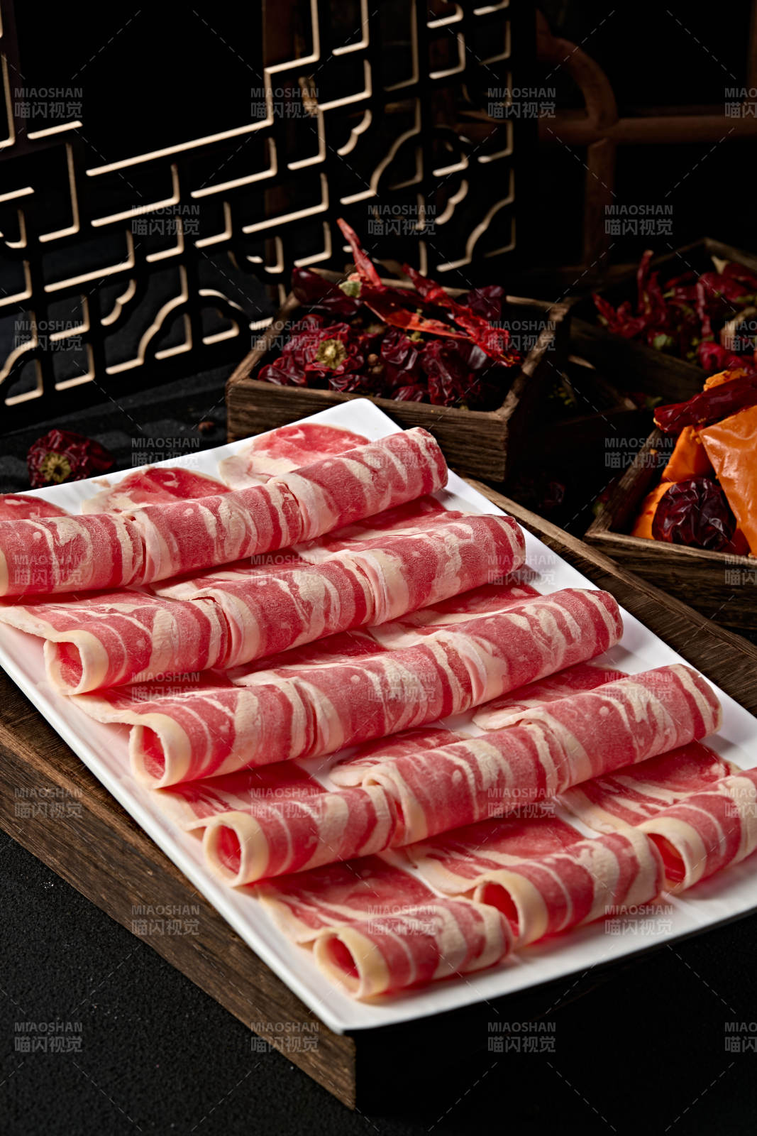 鄂尔多斯黄膘牛肉切片图片