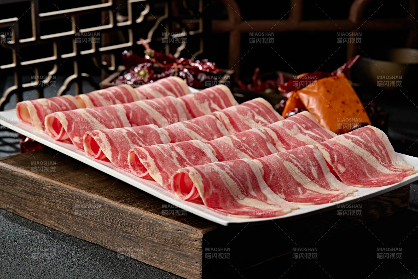 鄂尔多斯黄膘牛肉切片图片