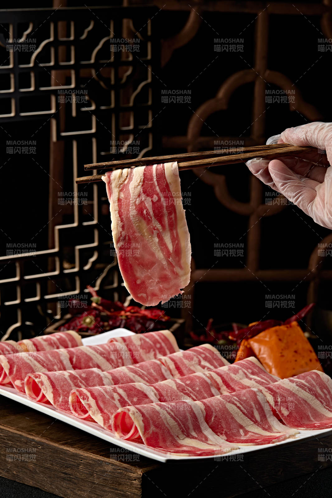 鄂尔多斯黄膘牛肉切片图片