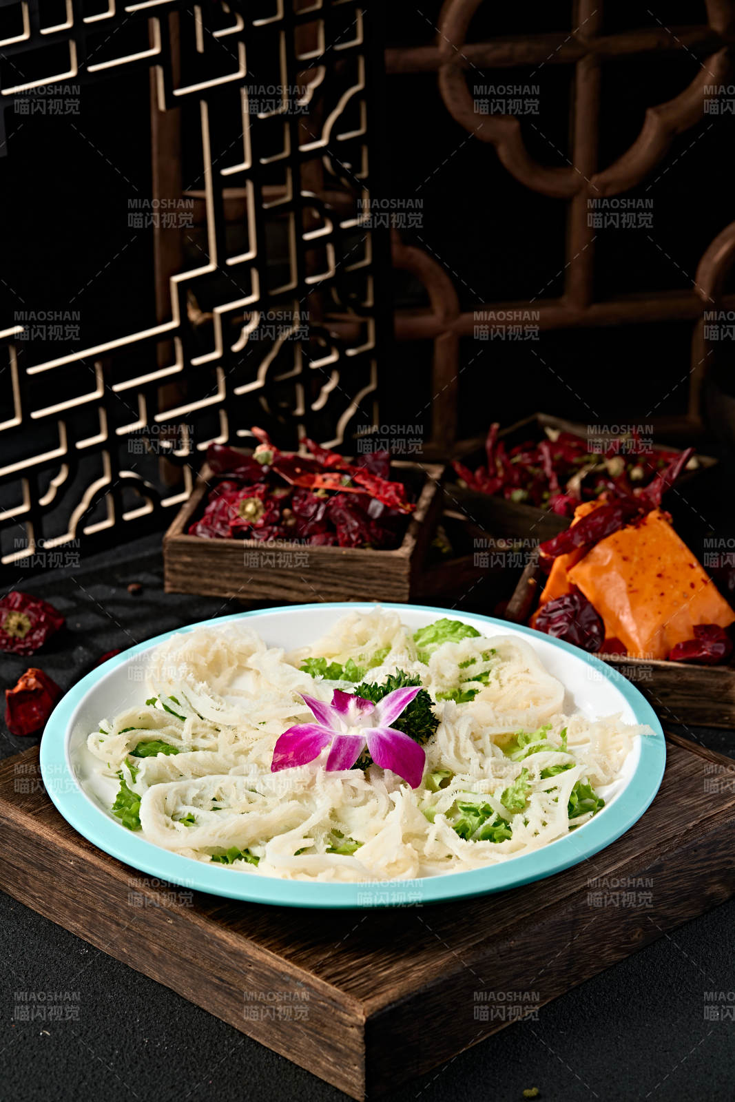 火锅涮肉食材牛千层肚丝脆肚丝图片