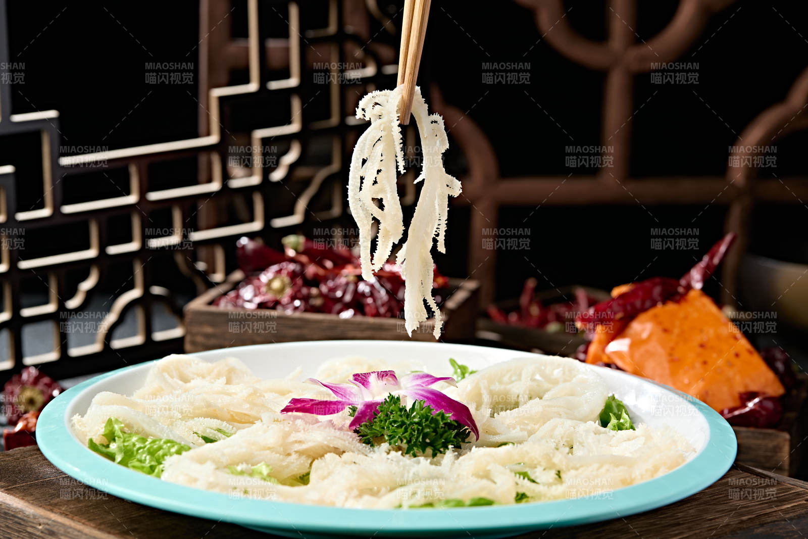 火锅涮肉食材牛千层肚丝脆肚丝图片