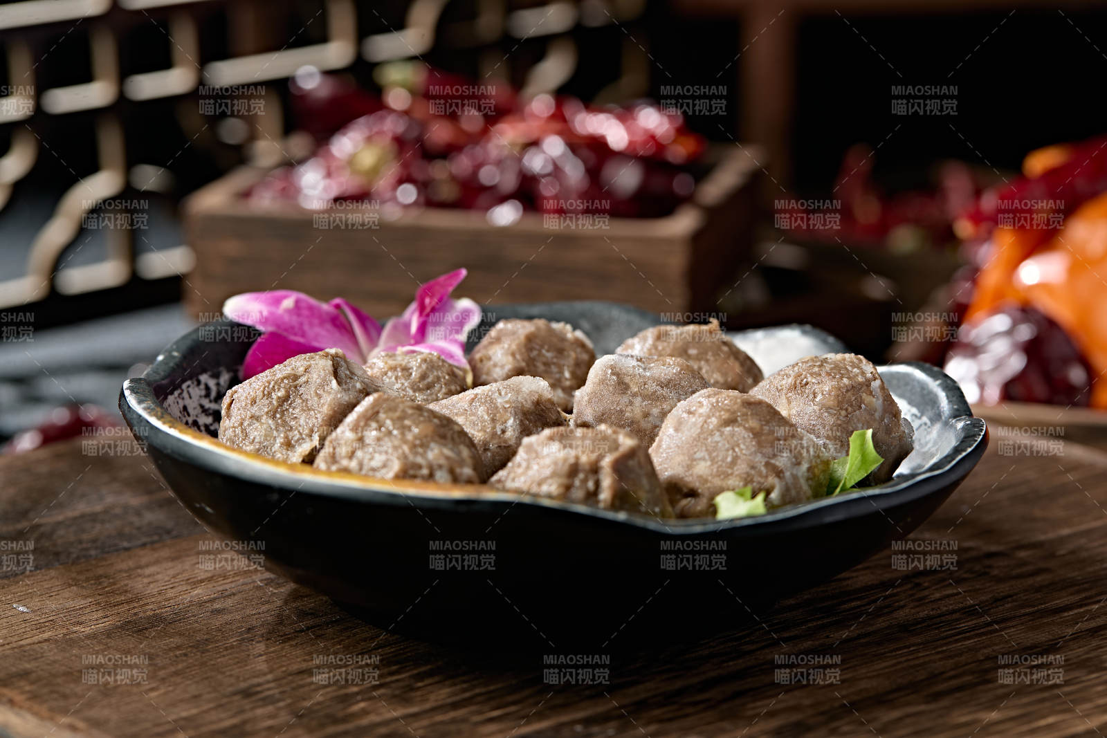 港式打边炉食材手打牛肉丸图片