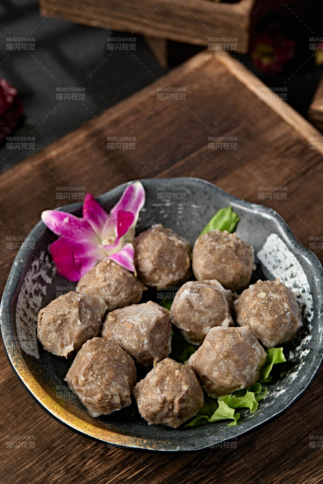 港式打边炉食材手打牛肉丸图片