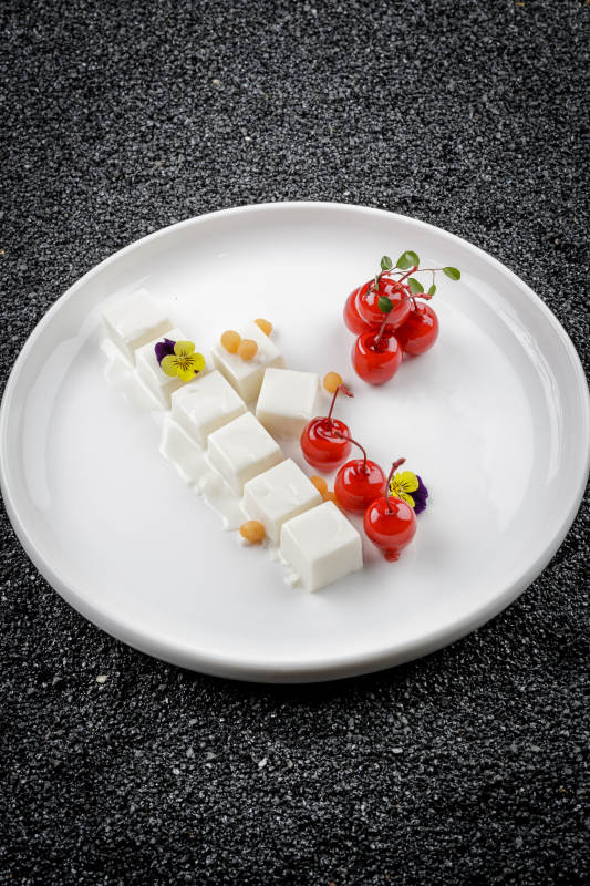 海棠杏仁豆腐图片