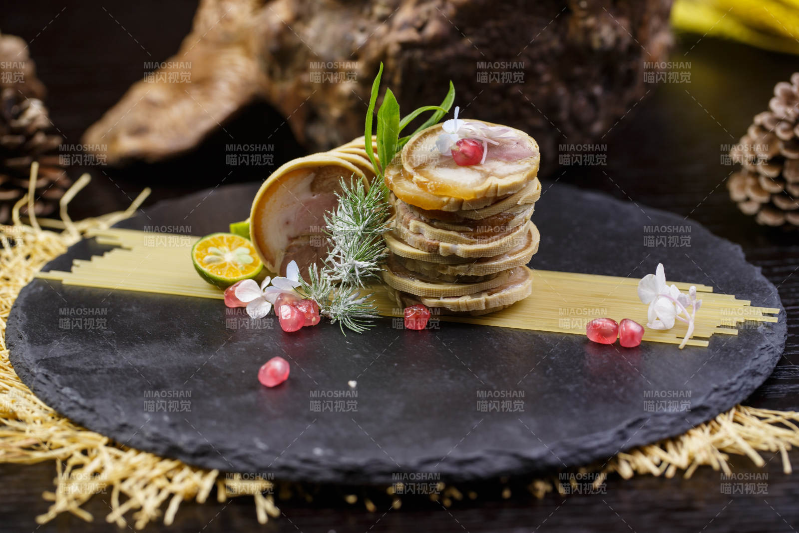 豆皮卷肘花切片图片