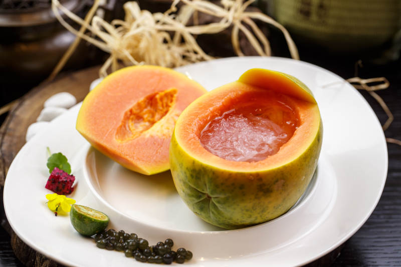 银耳木瓜炖雪蛤图片