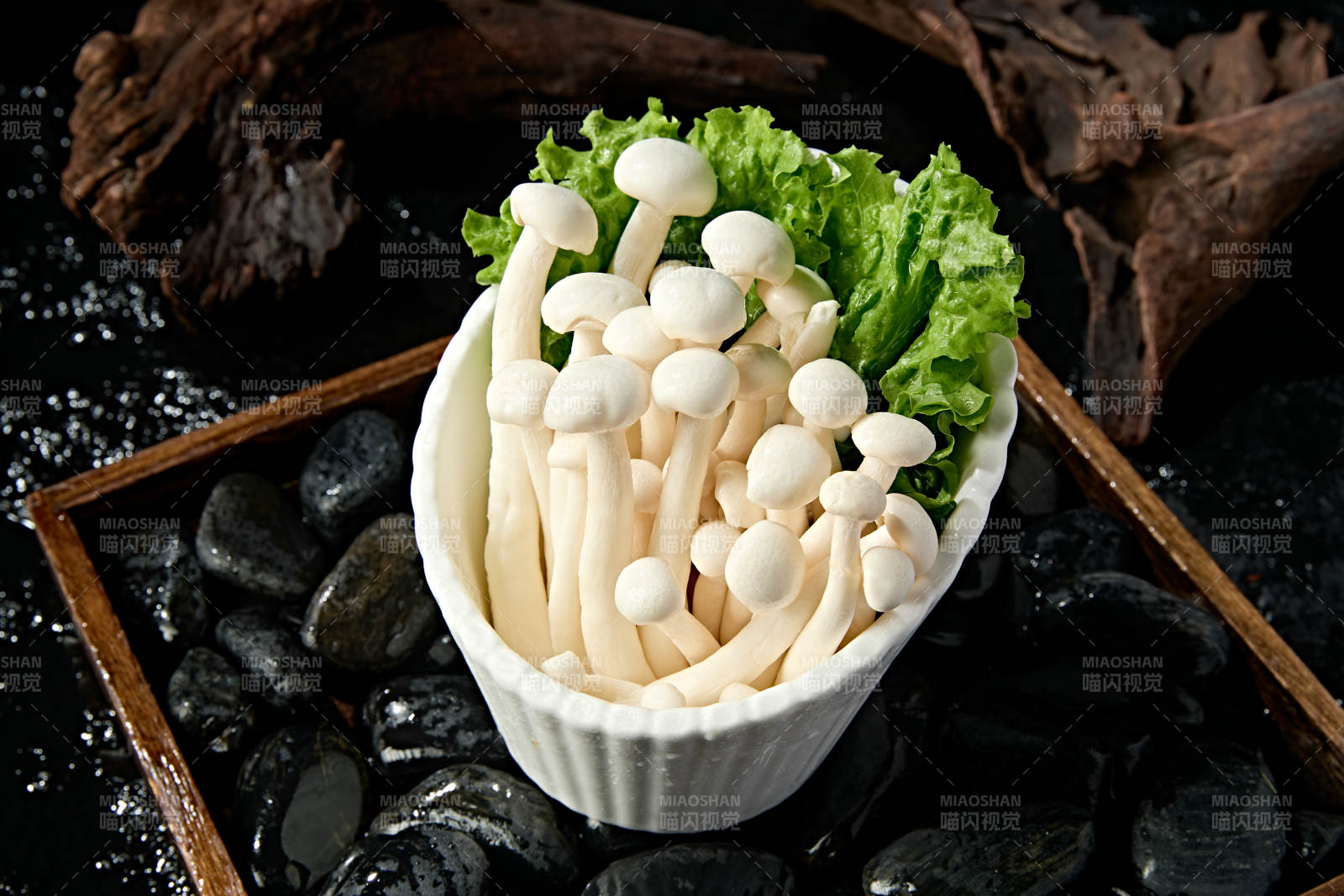 新鲜火锅配菜海鲜菇图片