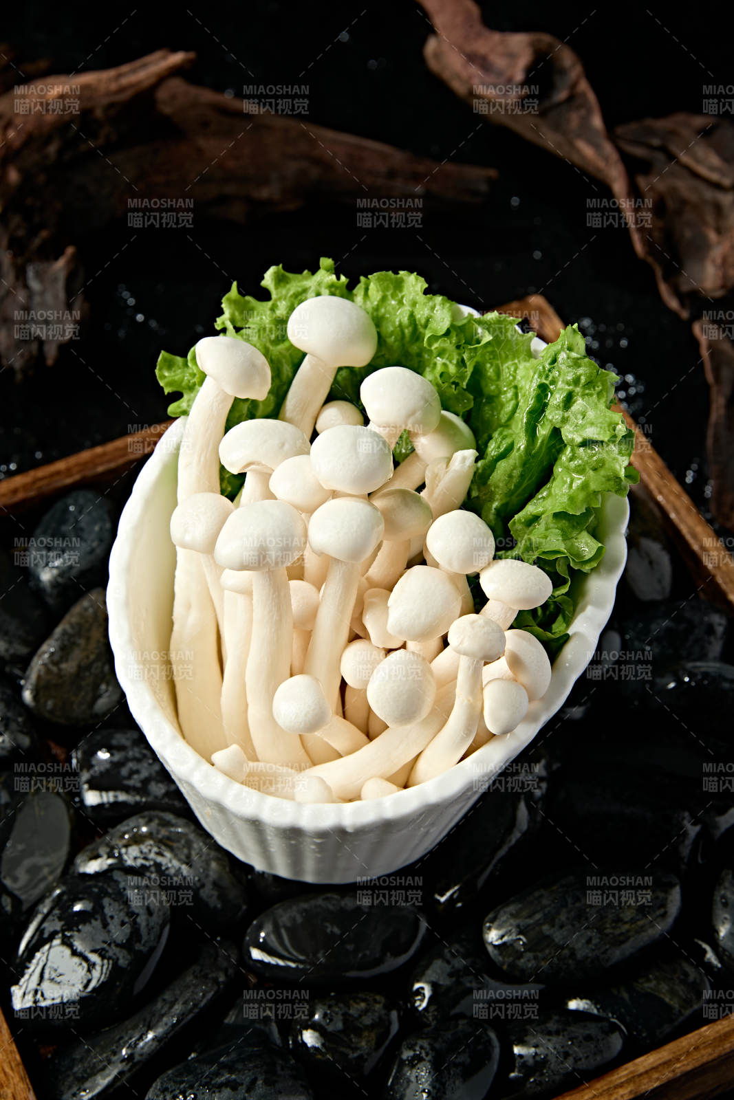 新鲜火锅配菜海鲜菇图片