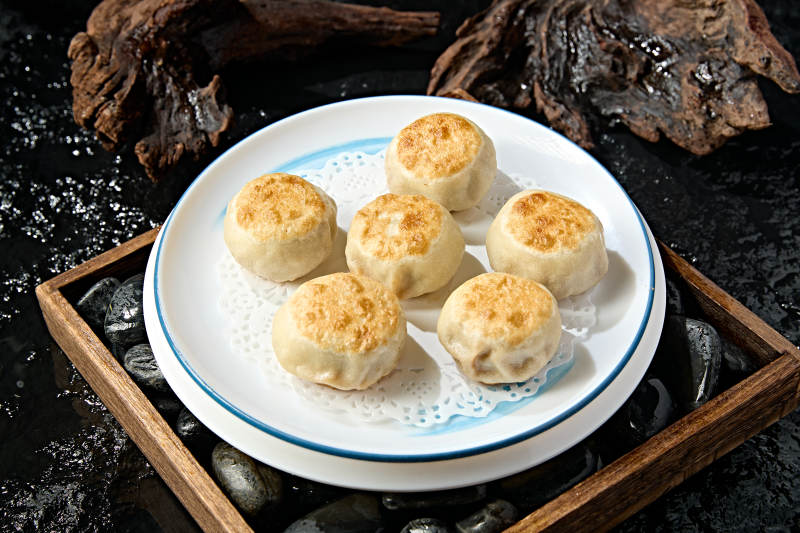 清真美食油煎羊肉馅门钉饼图片