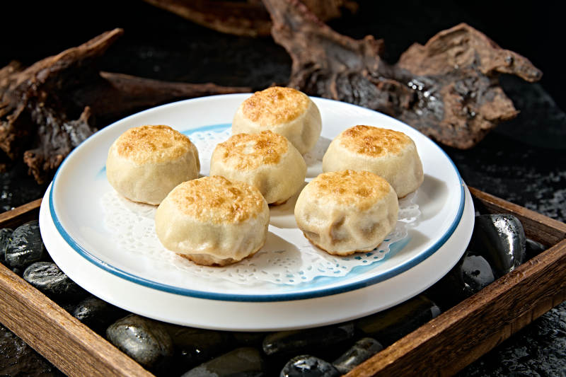 清真美食油煎羊肉馅门钉饼图片