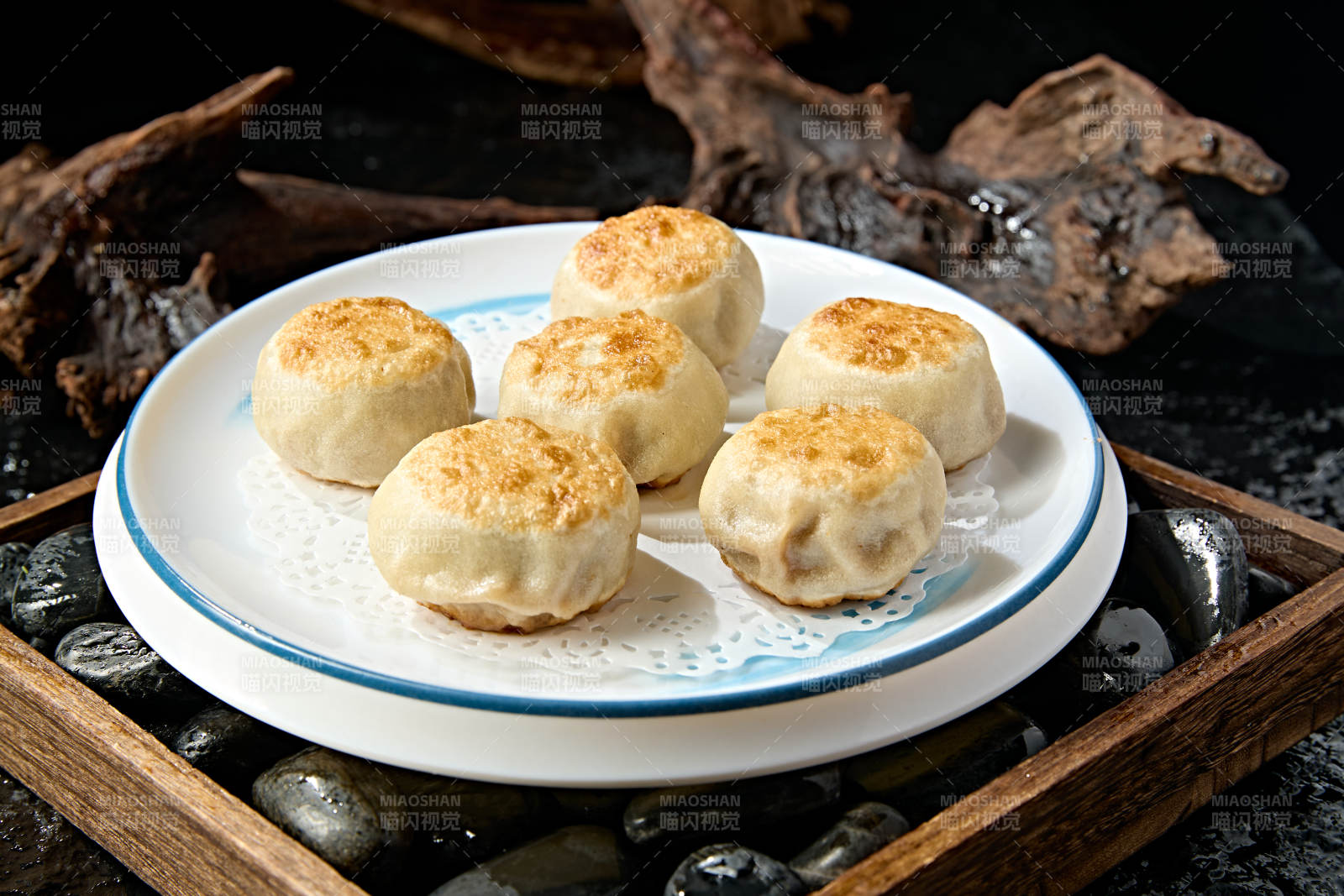 清真美食油煎羊肉馅门钉饼图片