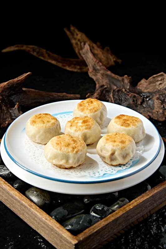 清真美食油煎羊肉馅门钉饼图片