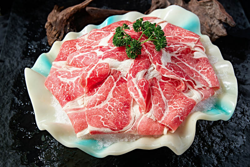 极品3A雪花上脑和牛切片图片